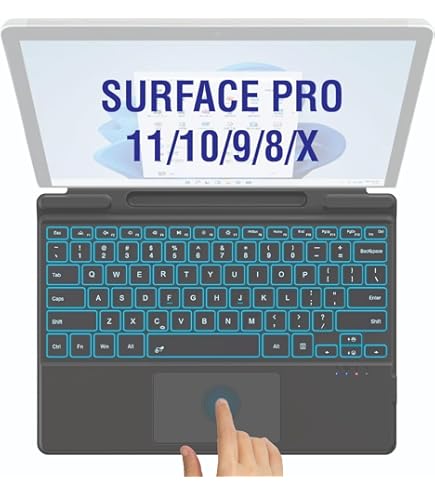 Amazon.com: Qulose Surface Pro 9 Keyboard, Backlight Detachable