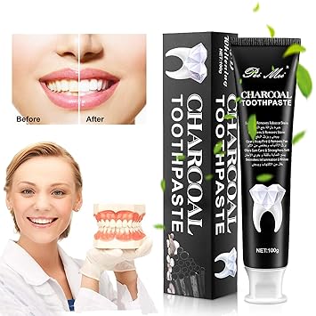 Aktivkohle Zahnpasta Natürliche Zahnaufhellung Bamboo Schwarze Zahnpasta Ohne Fluorid Zahnreinigung Weiße Zähne Bleaching Tee