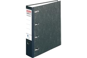 Herlitz 5190806 Lever Arch File 4 Rings A4 7 cm Black (German Import)