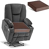Tromlycs Chair Seat Cushions for Recliners Gel Memory Foam Extra Large Chair Cushions for Seniors 20 x 20 x 5 Inch Brown