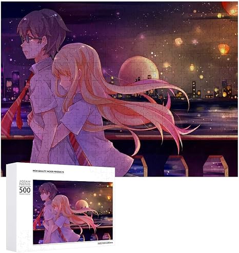Amazon Co Jp 四月は君の嘘 ありま こうせい せいじゅうろう パズル プレゼントストレスを軽減する 可愛いです誕生日絵を描く学生です子供ですtoys Jigsaw Pzle 木製のパズル プレミアムおもちゃ 幼児アニメーション漫画ですプレゼント さわべ つばき 無毒無害贈り物