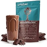 LyfeFuel Plant Protein Powder &amp; Meal Replacement Shake, Vegan, Chocolate | 18g Plant Protein, 50+ Organic Superfoods, 27 Vitamins &amp; Minerals, Low Carb, Vegan, Gluten Free, 24 Servings