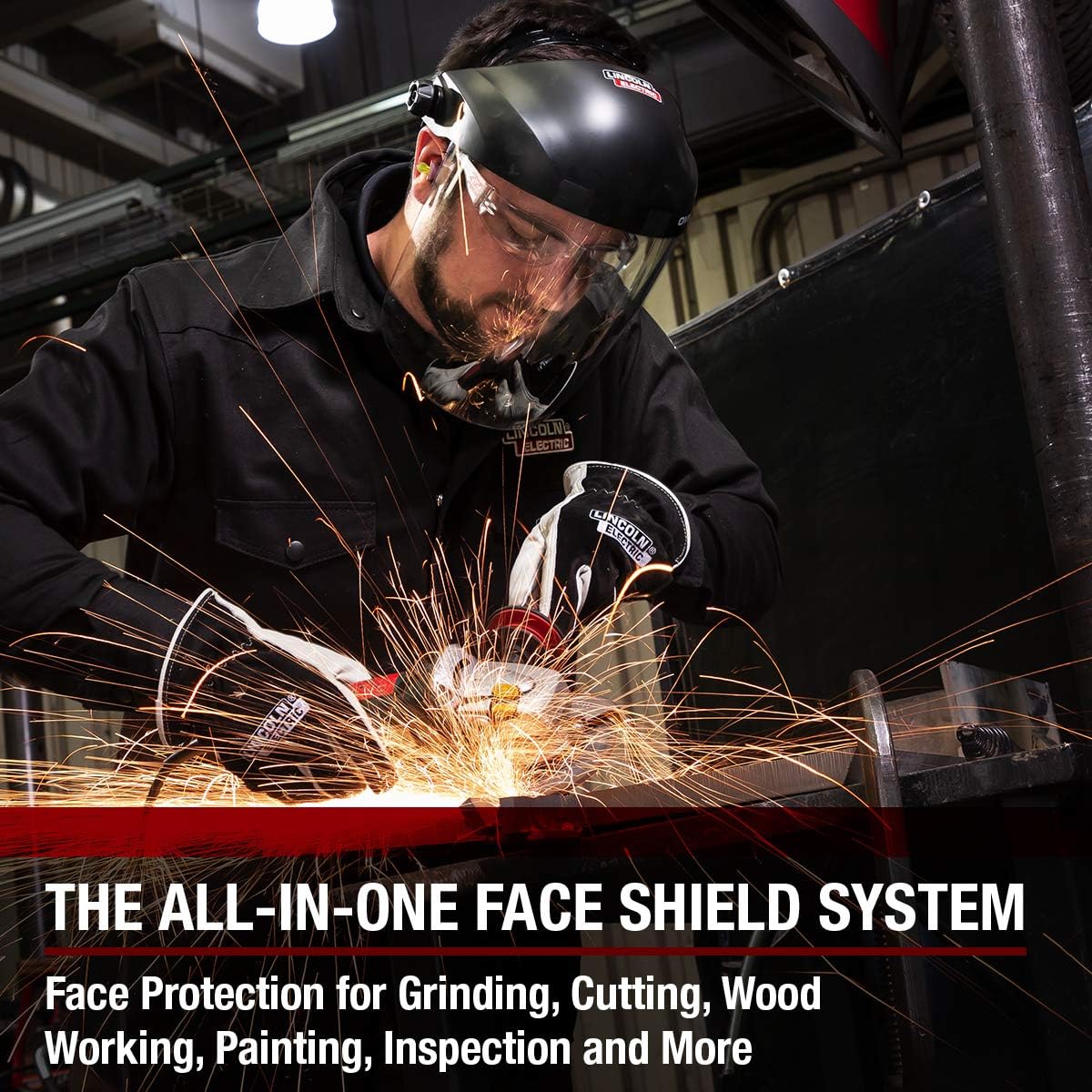 Lincoln Electric OMNIShield Professional Face Shield | High Density Clear Lens | Premium Headgear | K3750-1: Home Improvement