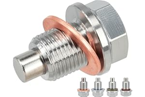 abczok 1PC M14x1.25 Stainless Steel Magnetic Oil Drain Plug Fit Suzuki Motorcycles Textron Off Road Arctic Cat Wildcat ATV UTV Ford Super Duty International Harvester, Replace F4TZ-6730-A DP015