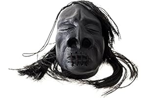 VAULTED SKULLS & CO Voodoo Shrunken Head | Shrunken Head Prop | Halloween Scary Heads Prop | Mini Scary Voodoo Heads | Creepy Halloween Novelty Decor | Witch Doctor Decor | Spooky Haunted House Decorations | Black | 3"