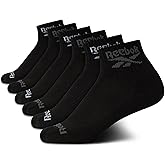 Reebok Boys Quarter Socks - 6 Pack Stretch Performance Quarter Cut Arch Support Socks - Cushioned Athletic Socks for Boys