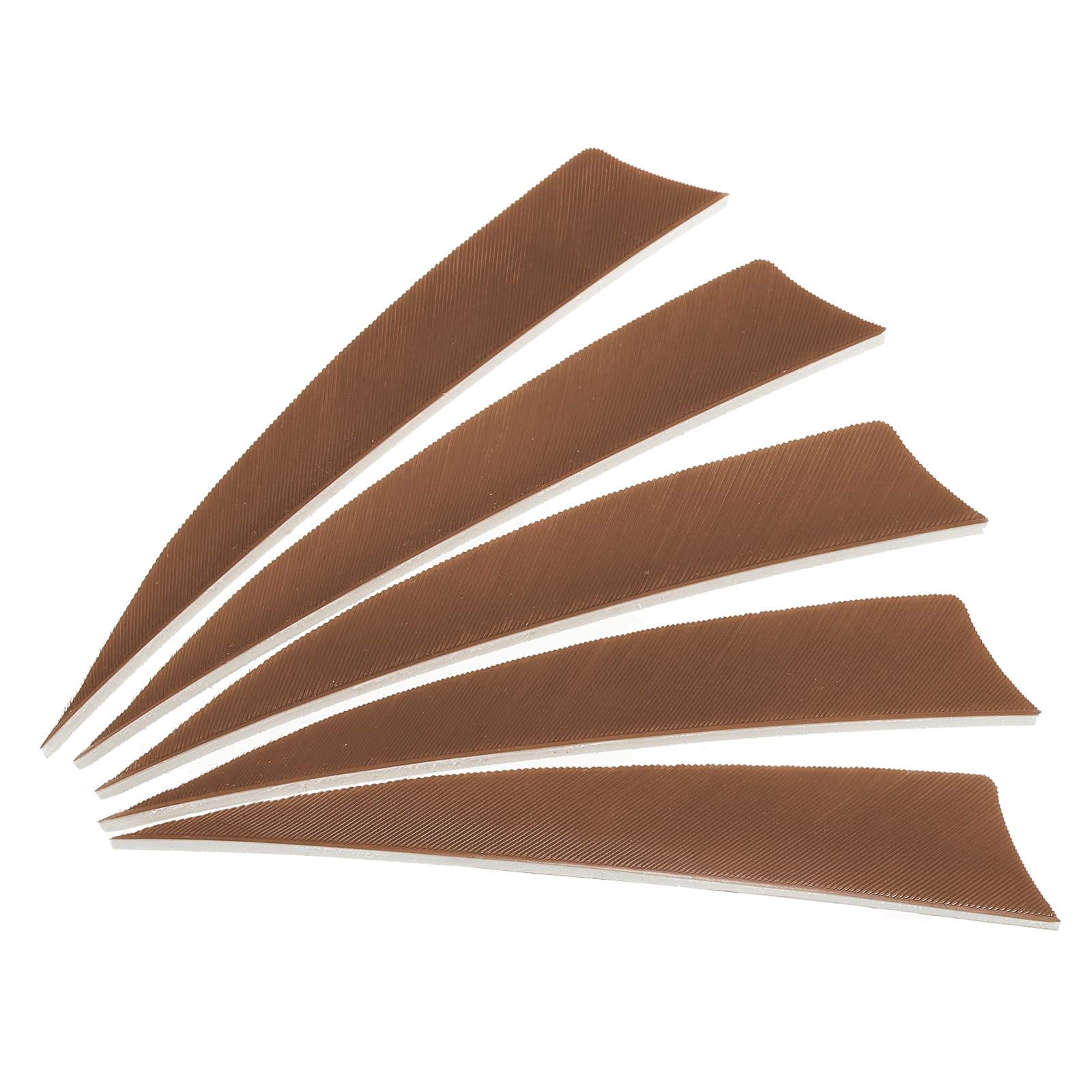 PATIKIL Arrows Vanes 50 Pack 4 Inch Arrow Turkey Feather Fletch Right Wing Fletching Brown for DIY Target Shooting