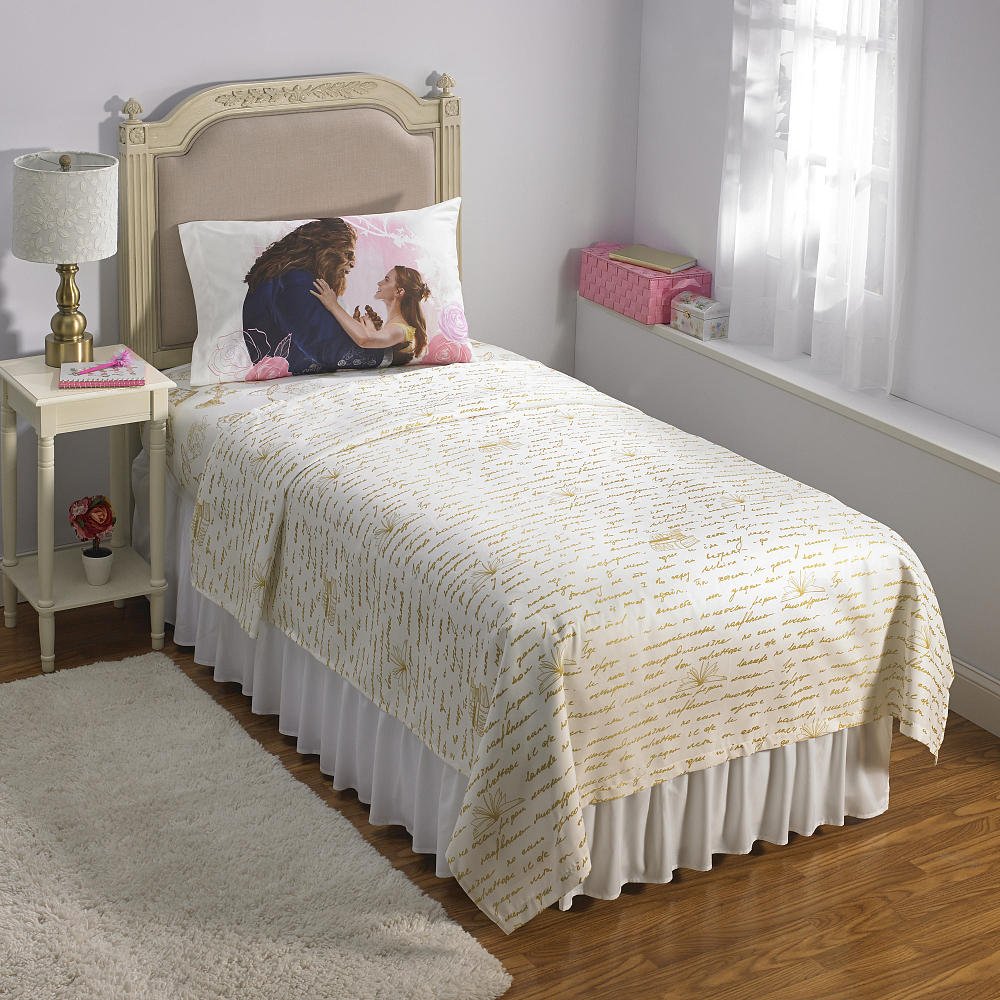 Disney Beauty And The Beast Twin Sheet Set Amazon Co Uk
