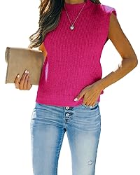 Amarmia Women's Mock Neck Knit Sweater Vest