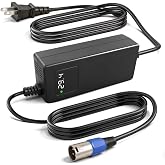 29.4V 4A Lithium Battery Charger for 24V Li-ion Battery Pack | 3-Pin 18mm XLR Male Connector, Real-time HD Voltage Display Power Supply, Cooling Fan, Multiple safety protections