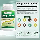 Best Naturals Ginkgo Biloba Extract 120 mg 120 Capsules 120 Count view 2