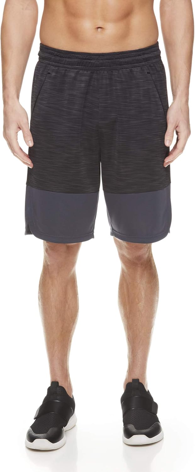 Reebok Men's Mesh Basketball Gym & Running Shorts w/Elastic Drawstring Waistband & Pockets: Clothing