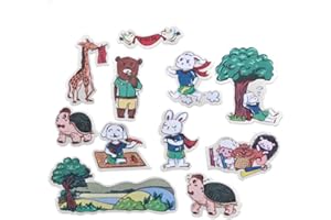 CHEFAN Felt Flannel Board Stories for Toddler,The Hare and The Tortoise,Preschool Felt Activities,Flannel Graphic