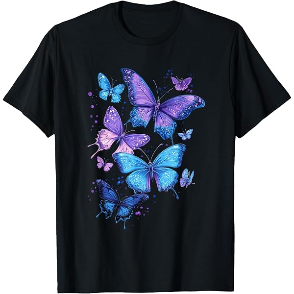 Amazon.com: Butterfly T-Shirt Flying Butterfly Wings Shirt T-Shirt