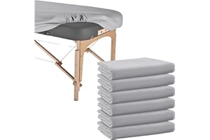 6 Piece Microfiber Massage Table Sheets, Fitted Massage Covers, Reusable Spa Bed Sheets, Soft Beauty Salon Table Protective C