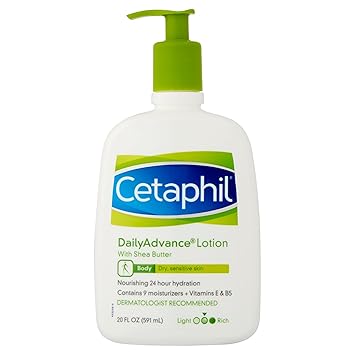 Cetaphil Daily Advance Lotion with Shea Butter, Vitamin E & B5 for Dry Sensitive Skin 591 ml