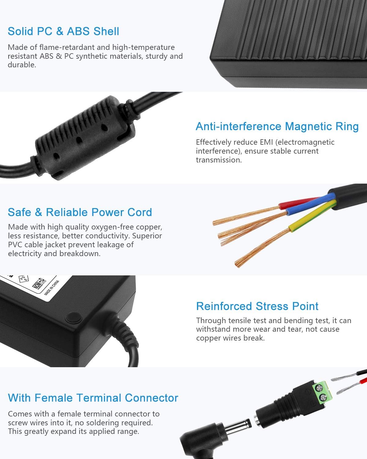 3 Pcs Usb To 5 5x2 1mm Power Line Dc 5v 1m Copper Coil Power Supply Cable Diy Computer Power Cables Connectors Computers Tablets Network Hardware Worldenergy Ae