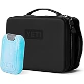 YETI Daytrip 5L Insulated Soft Cooler Lunch Box, Black and Small ICE Sheet Refreezable Reusable Cooler Ice Pack