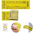 100PCS Tamper Evident Stickers, No ResidueTamper,Evident Security Warranty Seal, Void Stickers, Security Labels, (Serial Number 0.8 * 2.4inch,Yellow)
