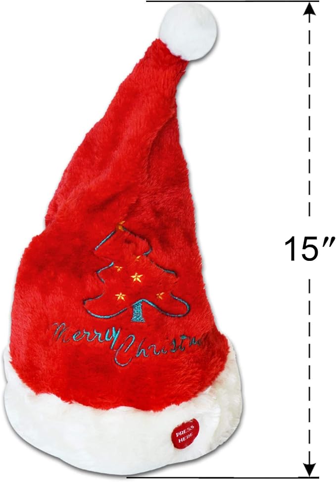 Moving Dancing Santa Hat funny Musical 