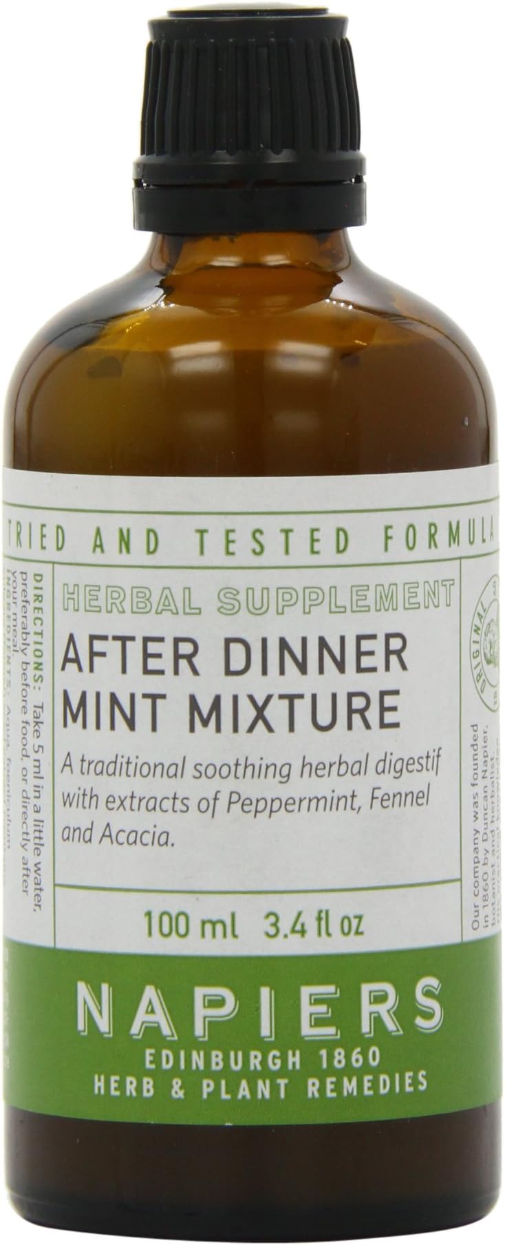 Napiers After Dinner Mint Mixture to Aid Digestion - 100ml