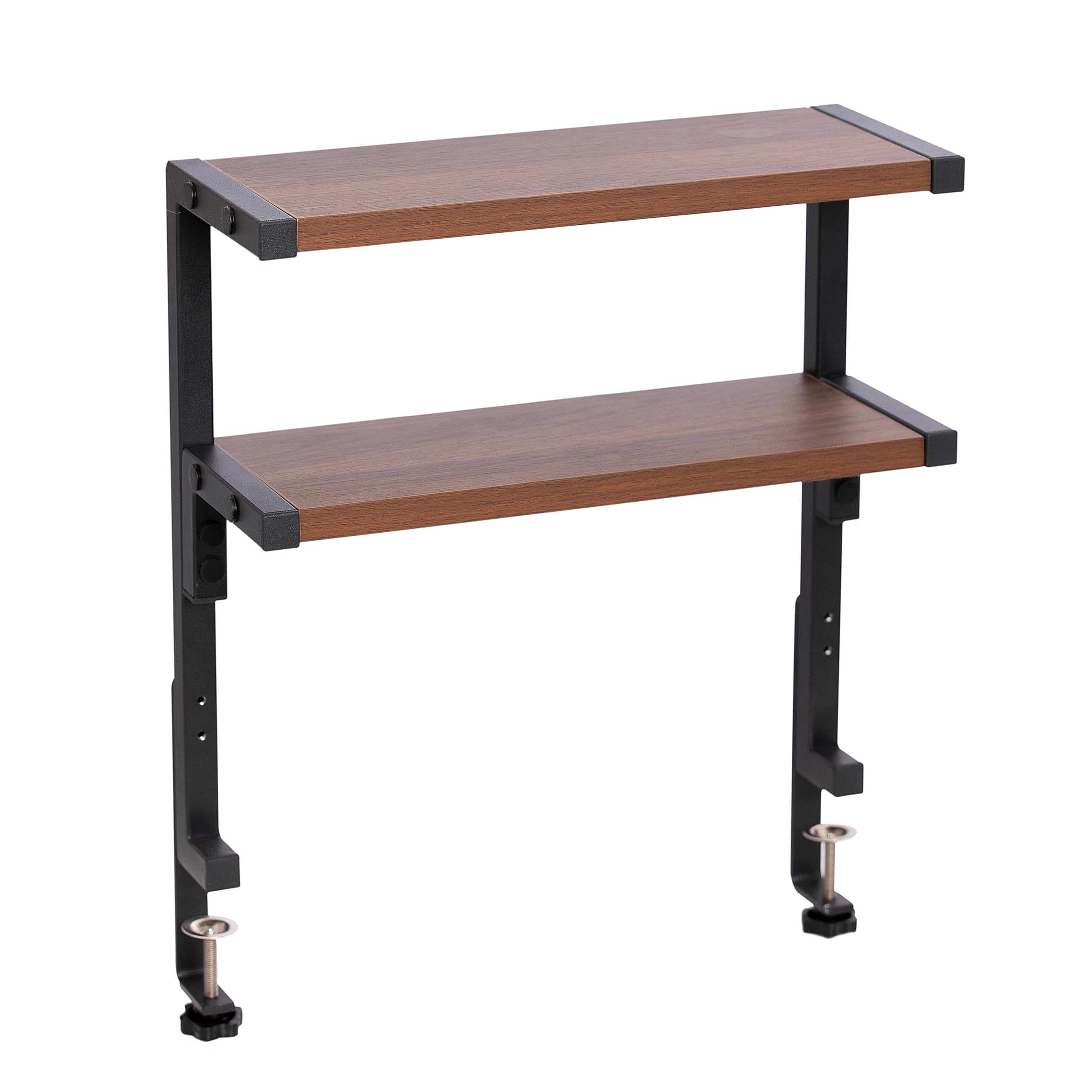 Photo 1 of AirTaxiing Clamp on Desk Shelf 2-Tier Shelving Unit Table Organizer Above or Under Desk, Storage Tray Desk Workspace Organizers Desktop Storage Table Extender for Office Home (15.7 * 5.9 inch)