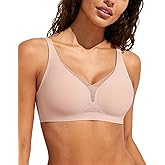 As Fairy Women’s Sexy Deep V Mesh Wireless Bra Seamless Bralettes, Soft Support Breathable Comfort Daily Wear Brassiere