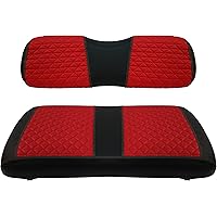 Golfwagen Sitzbezug Für EZGO TXT 1994-2013 | Marine Vinyl | Rot-Schwarz | Ohne Nageln Montage