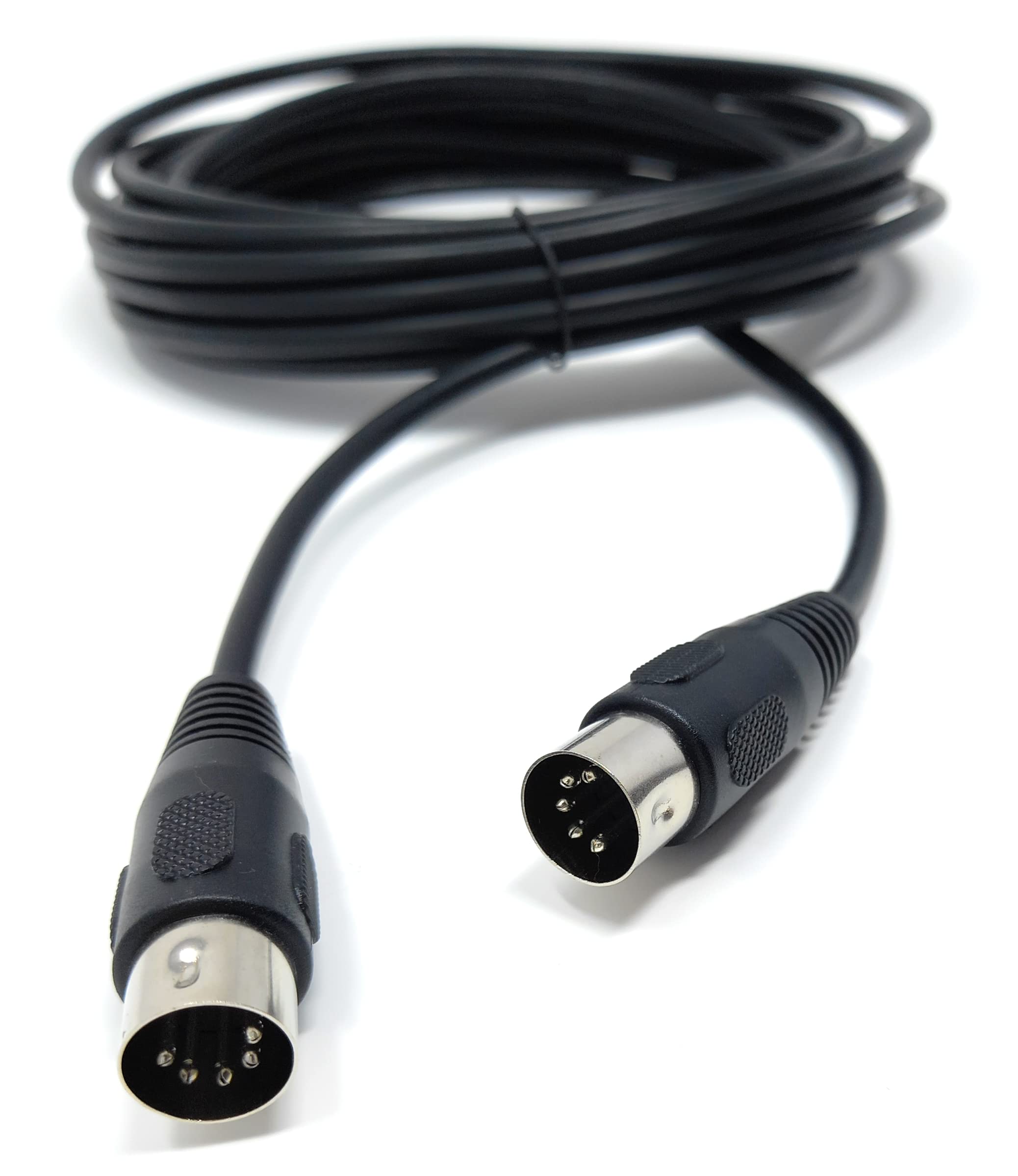 DRUT 5m 5 Pin MIDI Male to Male DIN Plug Audio Cable for Music Instruments 16.5ft Black