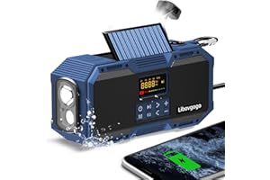 Emergency Radio 10W IPX5 Waterproof Bluetooth Speaker,Portable Digital AM FM Radio with Flashlight/Strobe Light,3 Mode Readin