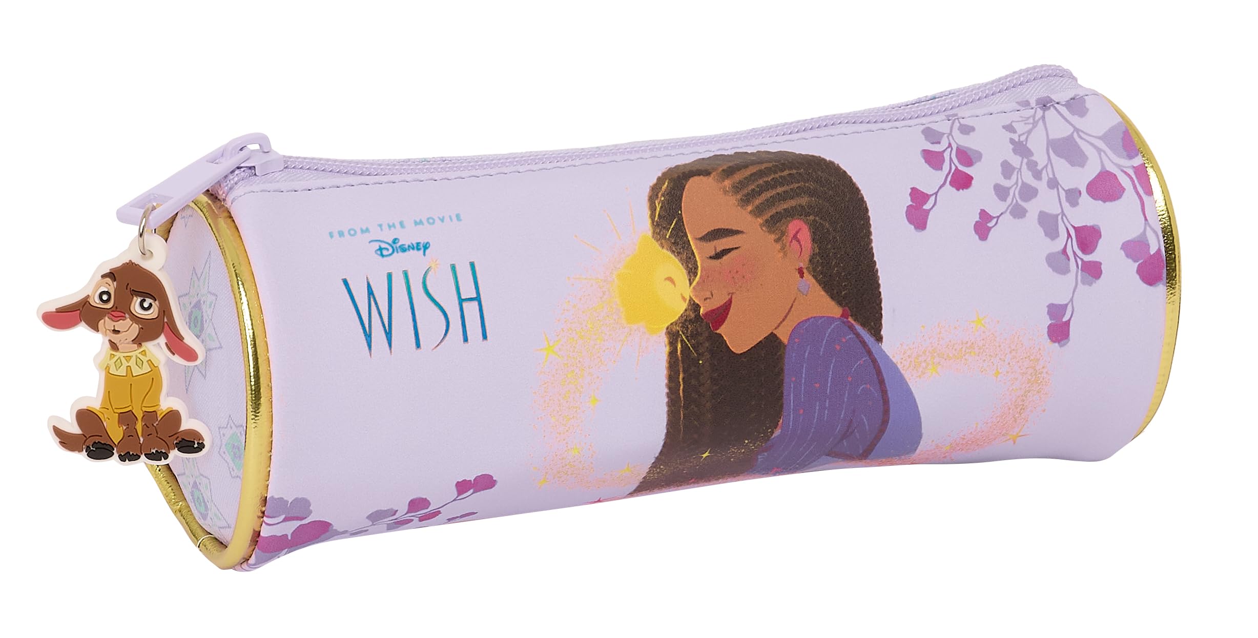 Safta Wish – Round School Pencil Case, Children's Pencil Case, Ideal for Children from 5 to 14 Years, Comfortable and Versatile, Quality and Resistance, 20 x 7 cm, Purple, Lilac, Estándar, Casual