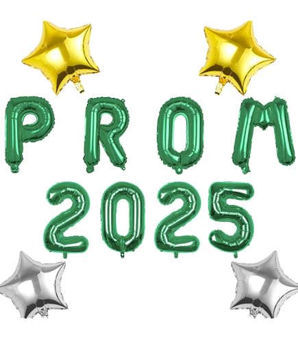 thumbnail interactive-video image 1 of Mylar Prom 2025 Balloons Hanging Foil Balloons Letter For High School... 1 of 10
