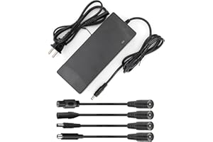 54.6V 2A Ebike Electric Scooter Charger for 48V Lithium Battery, 5 Adapter Plugs Fast Replacement Charger Compatible with Rad