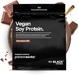 Protein Works Vegan Soy Protein BLACK Chocolate Silk 1kg 27g per 30g