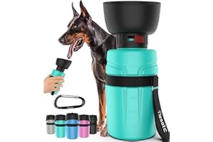 lesotc Portable Dog Water Bottle,Leak Proof Dog Water Bowl Dispenser,Dog Travel Water Bottle,Collapsible Pet Water Bottles for Dogs Hiking Gear,On The Go,Walking,Traveling Beach Essentials,BPA Free