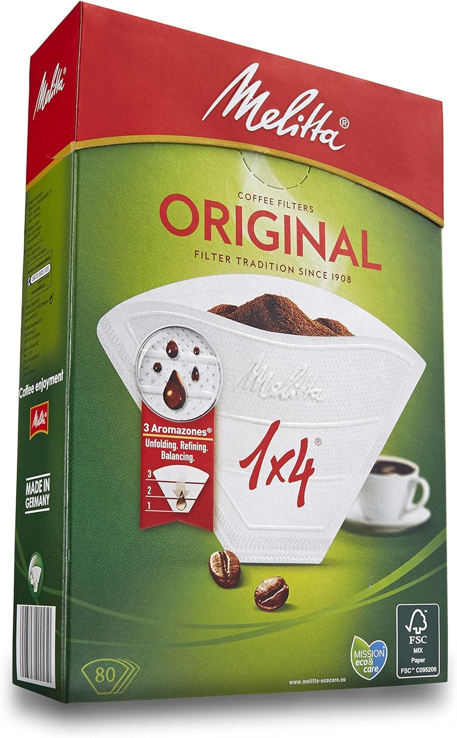 Melitta - Paper filters for coffee , White, 1er Pack