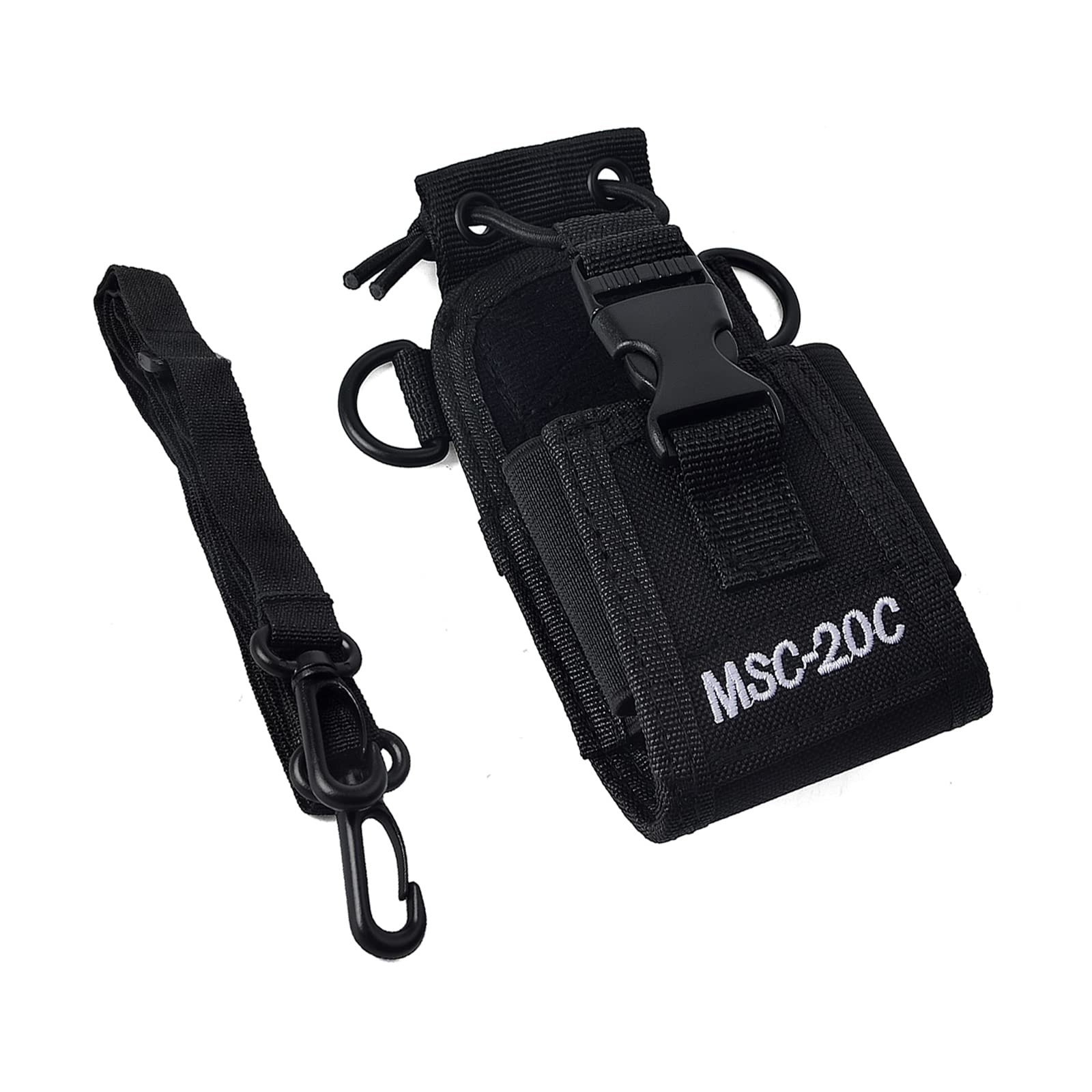 UAYESOK Multi-Function Radio Pouch Case Walkie Talkie Holder Police Nylon Adjustable Holster for GPS Phone Motorola Kenwood Midland Baofeng Two Way Radio