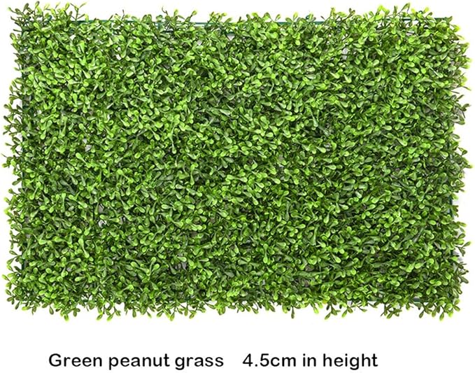 Césped Ping- Artificial Seto Panel Planta Faux Greenery, PE Verde Maní