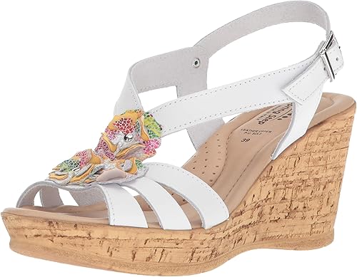 spring step white sandals