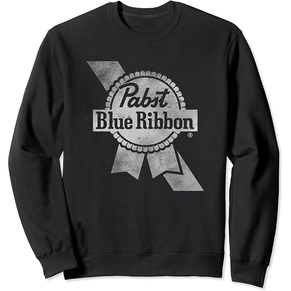 Amazon.com: Pabst Blue Ribbon Tonal Logo Pullover Hoodie