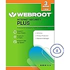 Webroot Internet Security Plus Antivirus Software 2026 3 Device 1 Year Download for PC/Mac/Chromebook/Android/IOS + Password Manager
