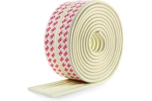 Dovesail Baby Proofing Edge Corner Protector,16.4 ft Edge Guards Padding with 3M Adhesive, Extra-Wide Soft Rubber Foam Padding, Furniture,Sharp Edge Safety Corner Edge Bumper Guard- Cream