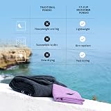 Fit-Flip Microfibre Changing Robe Lilac M Hooded Poncho Quick Dry view 4
