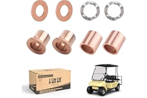 10L0L Golf Cart Upper/Lower Spindle Bronze Bushing King Pin Bushing Fits Club Car DS 1981 Up,Replace OEM 8067, 7048, 1010150, 101638