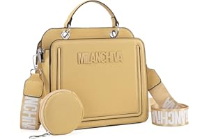 Milan Chiva Quilted Small Tote Bag for Women Top Handle Purse with Coin Purse