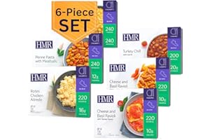 HMR Pasta Picks Entrée Pack, Pre-Packaged Lunch or Dinner to Support Weight Loss, Pack of 6 Ready to Eat Meals, 10-16 grams of Protein per Entrée, Low Calorie Food, 7-8 oz Servings per Meal