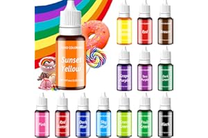 Food Coloring Liquid Set - KATSPRO 14 Colors Food Grade Concentrated Food Coloring for Baking Icing Cake Decorating Cookie Fondant, Kids Food Color Dye for Easter Egg and DIY Supplies Kit