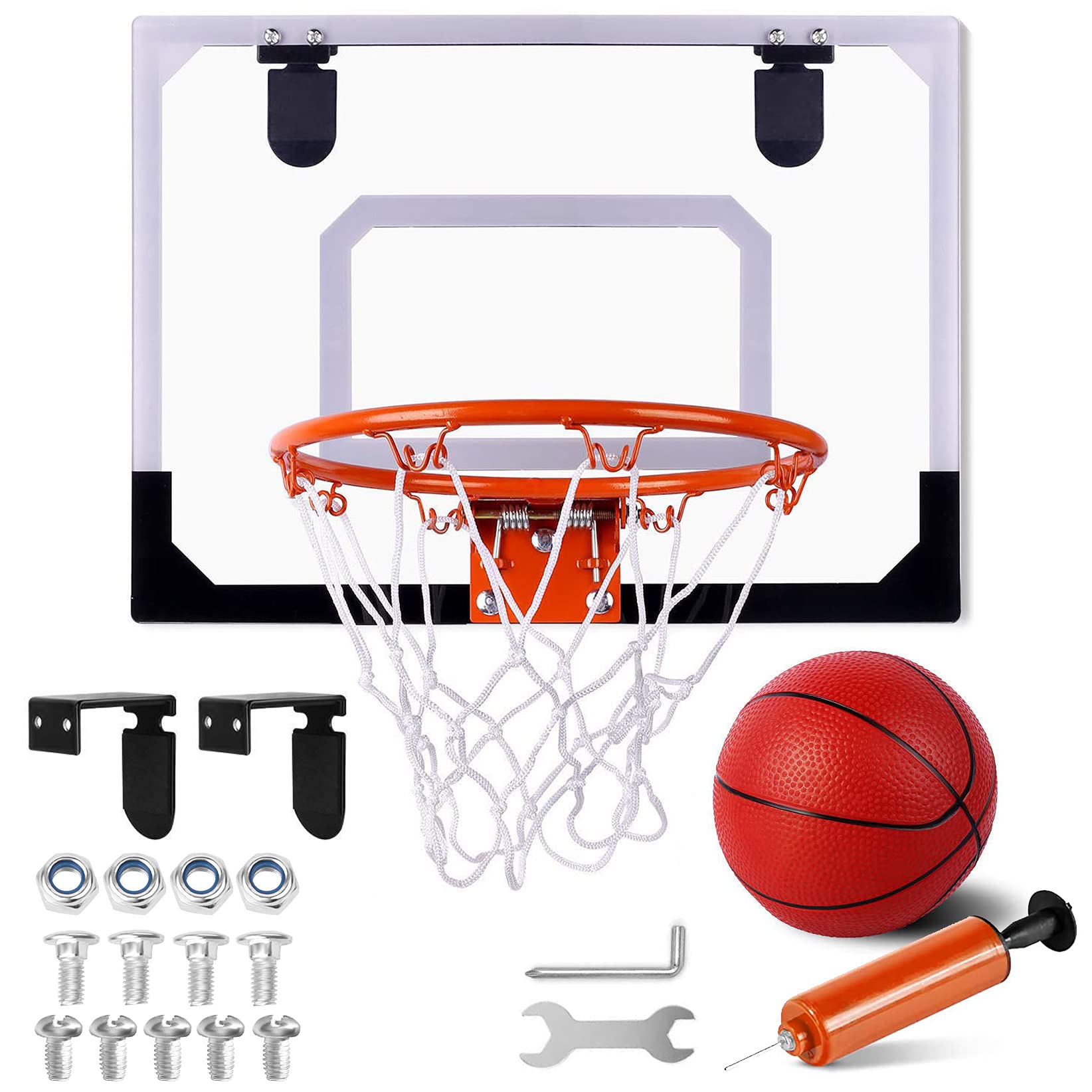 STAY GENT Mini Basketball Hoop for Kids and Adults, Indoor Small Basketball Hoop for Door Wall Mounted and Room, Shooting Ball Sport Game Set Over The Door Gifts for Boys Girls Children Bedroom Office โ image 1
