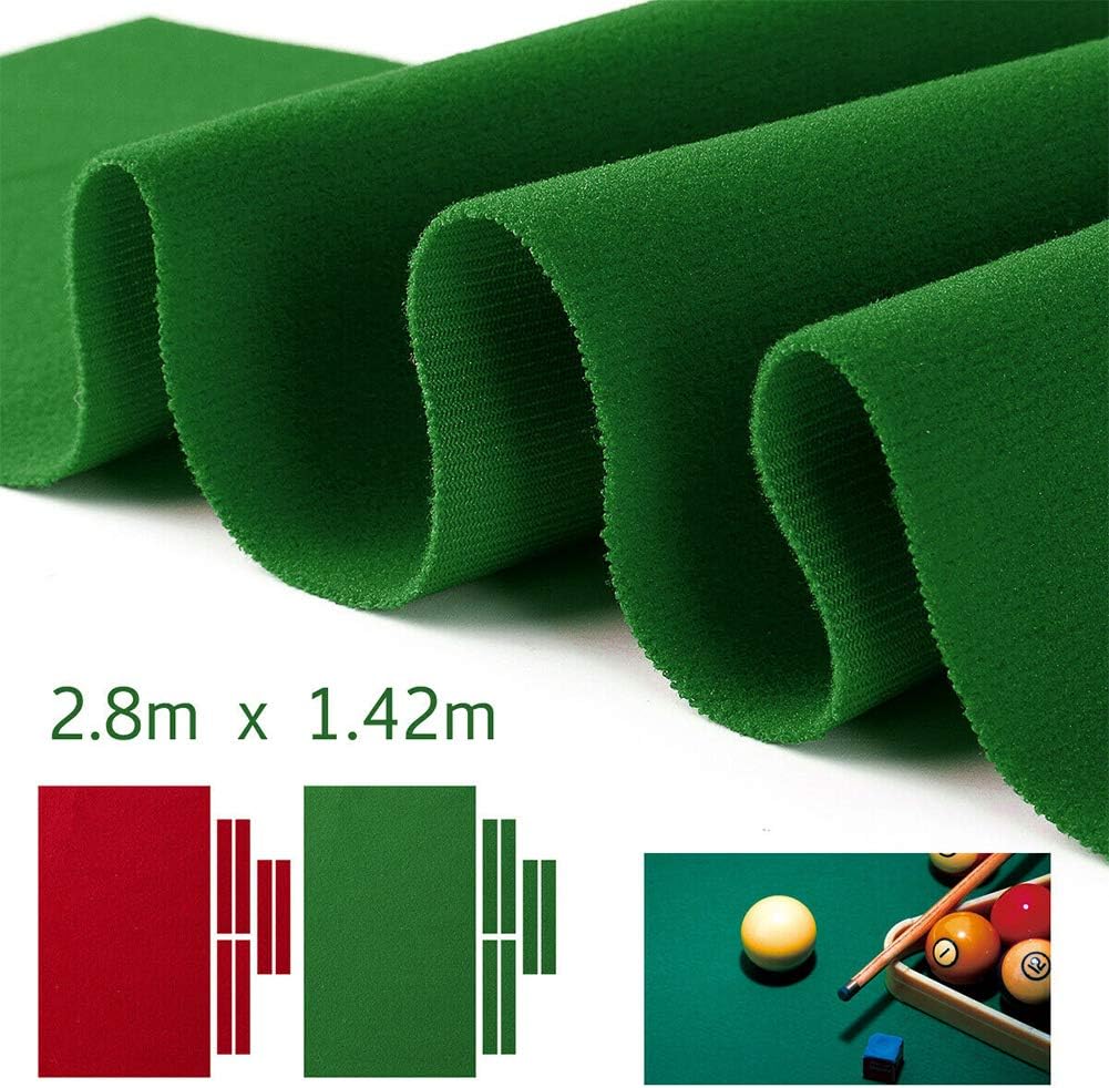 Billiard Table Felt Pool Cloth, Snooker Indoor Sports Game Table Cloth With Cushion Cloth Strip For 9 Foot Pool Table