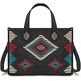 Montana West Aztec Handbag Leather Tote Bag for Women With Wallet Set